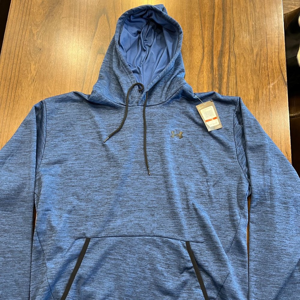 Men's UnderArmour Blue Heather Performance Hoodie XXL